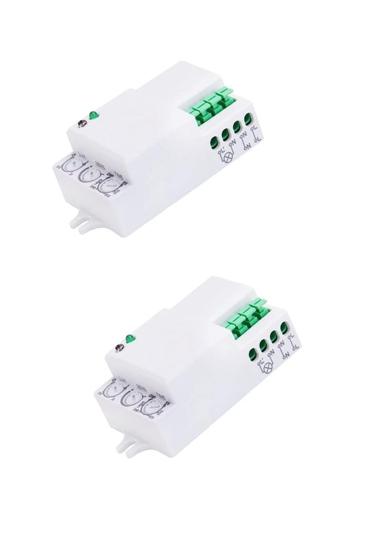 Quick Sense Microwave Motion Sensor QS-M5B | 5.8GHz Radar Sensor | 360° Detection, 1200W Related Load | Adjustable Range & Timer | Automatic Lighting Control - Image 1