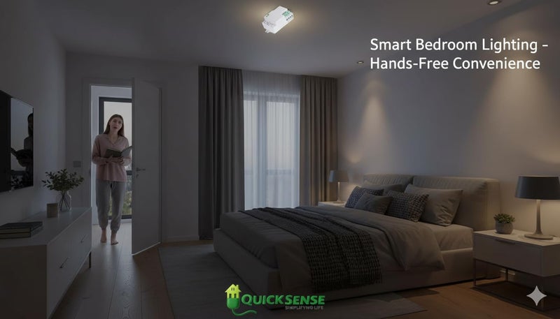 Quick Sense Microwave Motion Sensor QS-M5B | 5.8GHz Radar Sensor | 360° Detection, 1200W Related Load | Adjustable Range & Timer | Automatic Lighting Control - Image 5