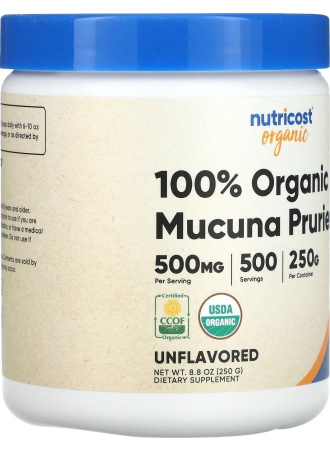 Nutricost 100% Organic Mucuna Pruriens Unflavored 8.8 oz (250 g) - Image 2