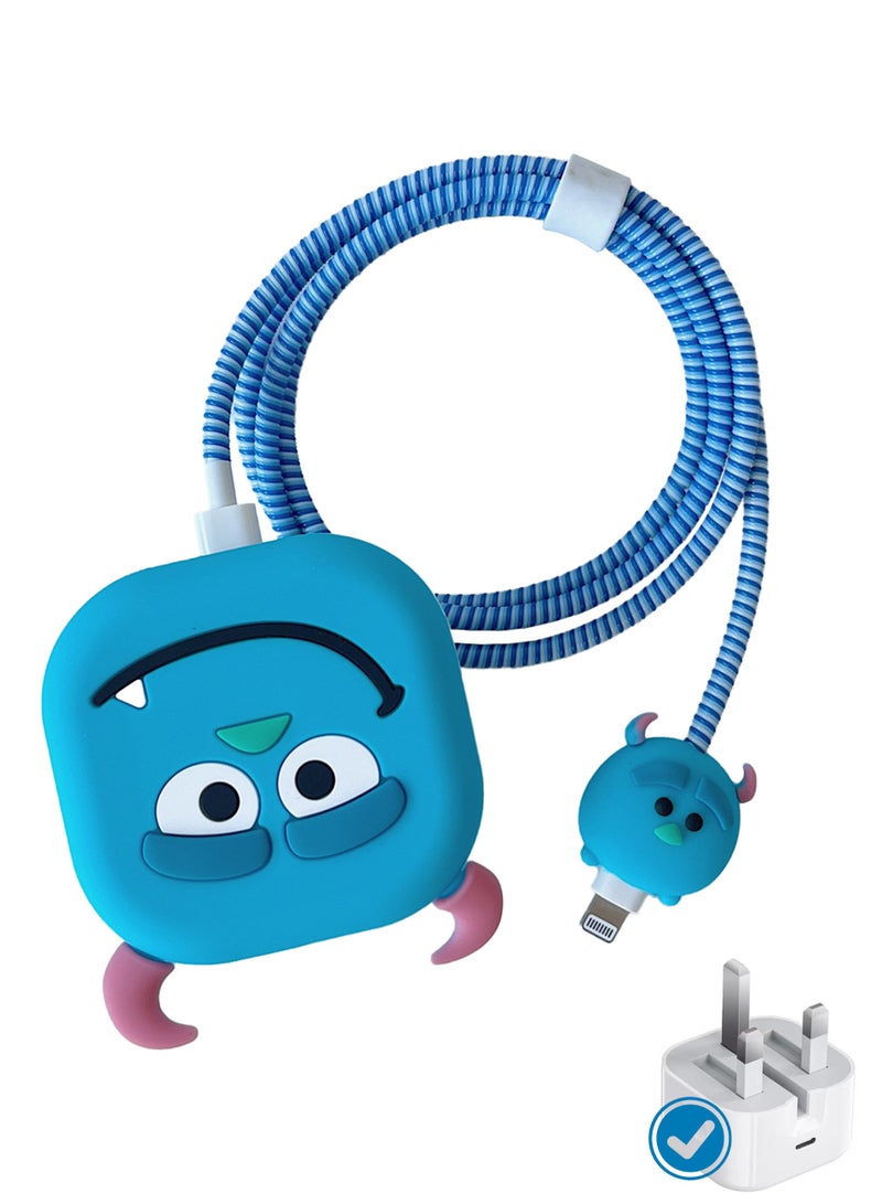 3D Cartoon Series Slim Charger Protector Compatible with iPhone 18W 20W Fast Charging Cable Protector Cover Data Cable Protector  - Image 1