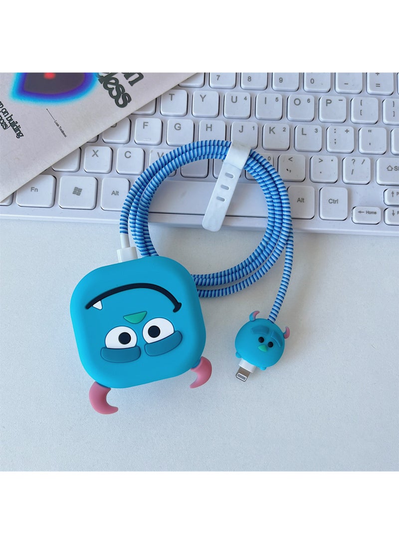 3D Cartoon Series Slim Charger Protector Compatible with iPhone 18W 20W Fast Charging Cable Protector Cover Data Cable Protector  - Image 2