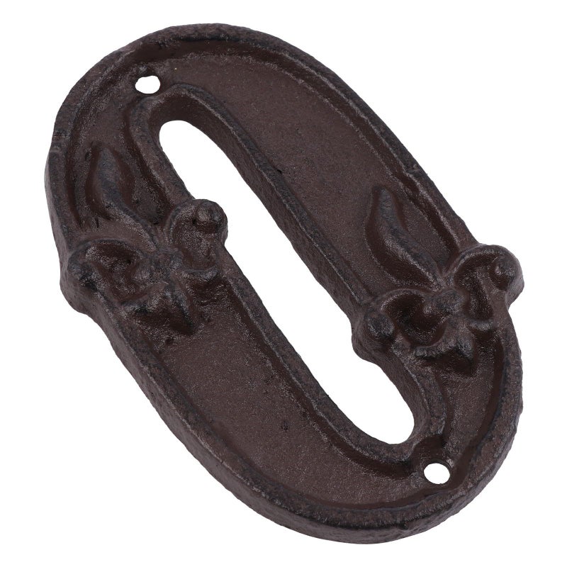 Vintage Cast Iron House Number 0 Metal Door Address Sign for Outdoor Mailbox Gate - Image 2