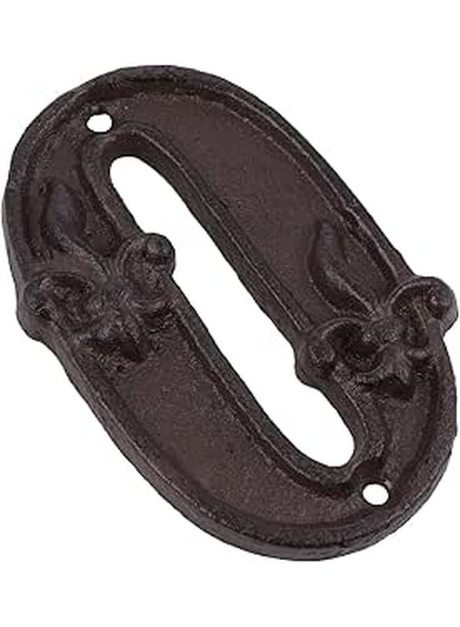 Vintage Cast Iron House Number 0 Metal Door Address Sign for Outdoor Mailbox Gate - Image 1