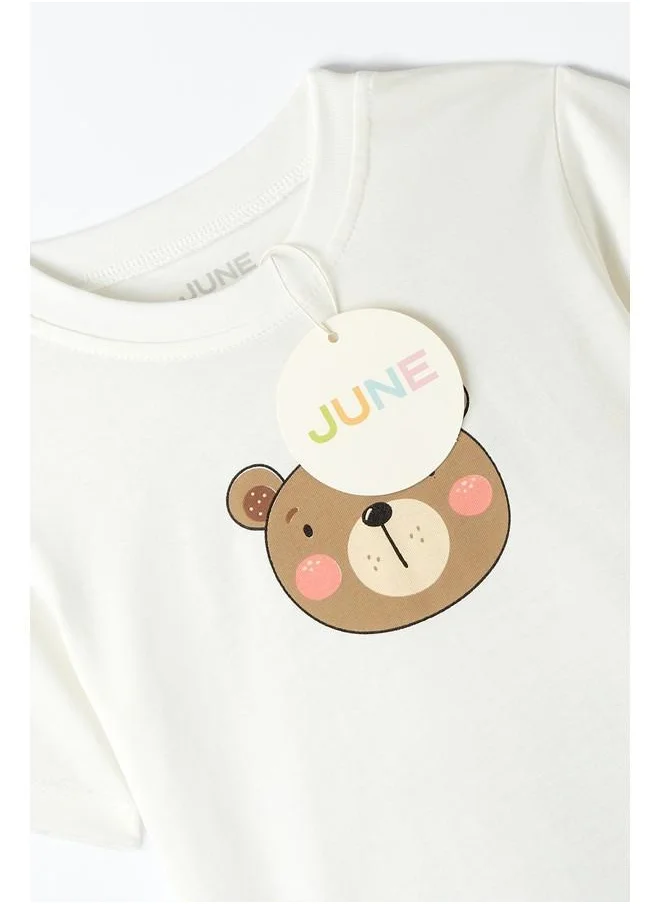 جون June Baby Muslin Short Set Ecru - Beige
