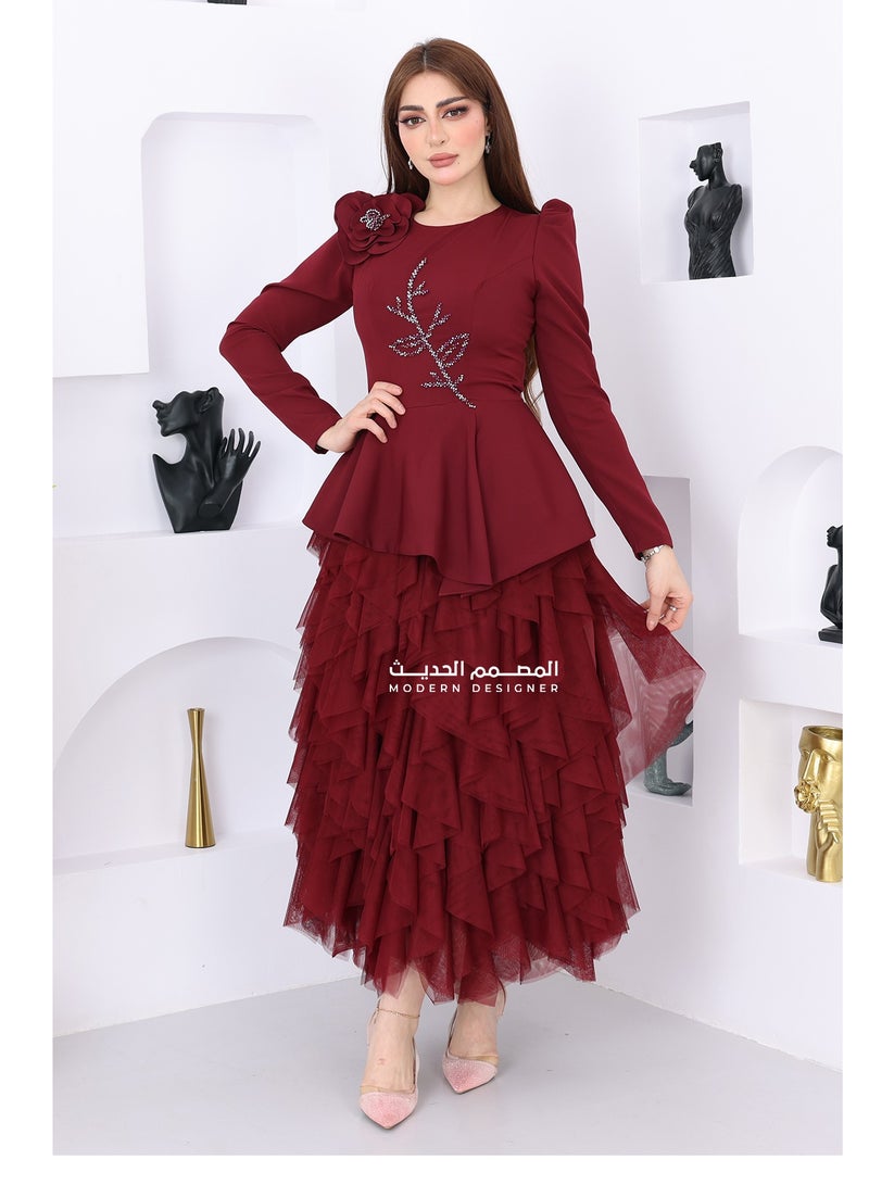 مودرن ديزاين فستان مناسبات راقي يجمع بين الرقي والفخامة  فهذا التصميم هو خيارك المثالي - Image 1