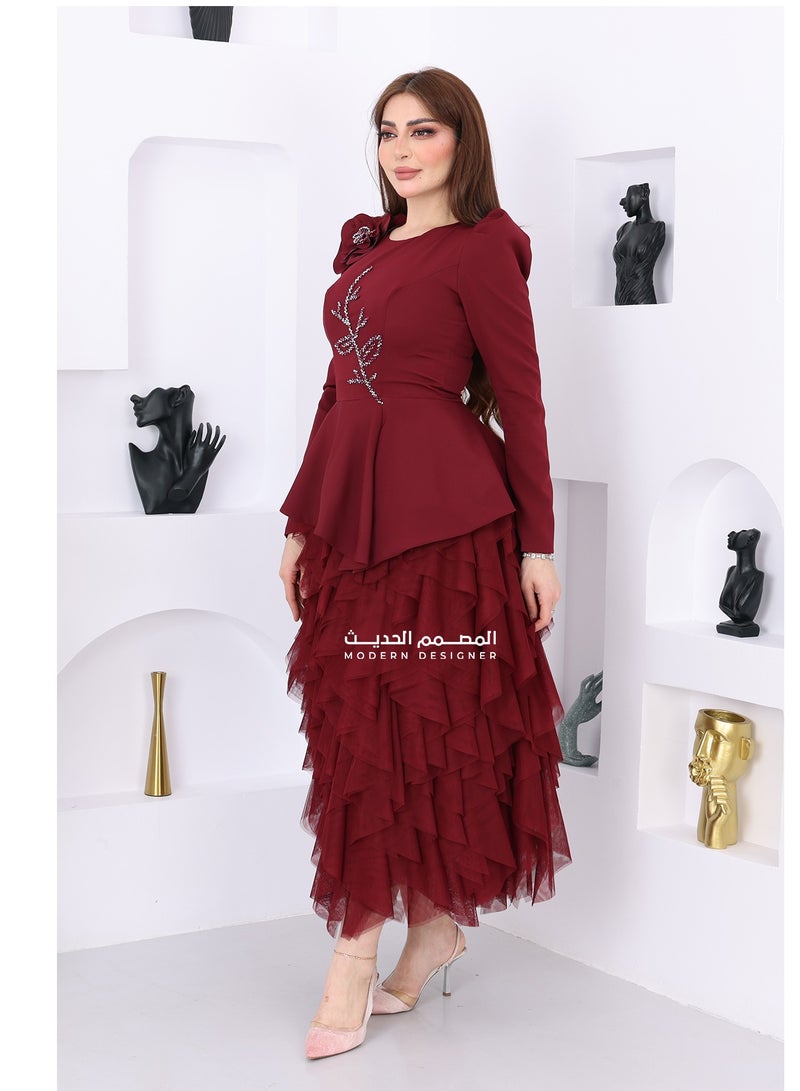 مودرن ديزاين فستان مناسبات راقي يجمع بين الرقي والفخامة  فهذا التصميم هو خيارك المثالي - Image 2