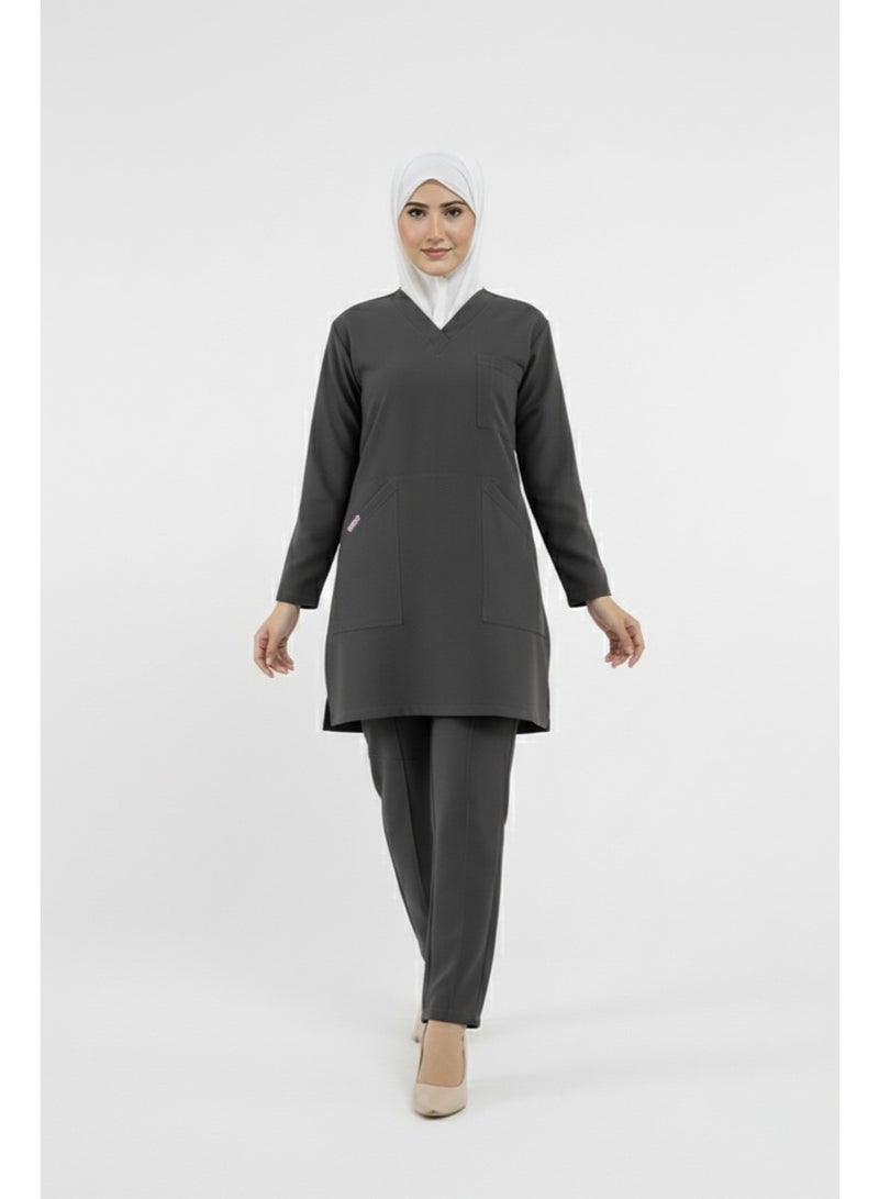 sezer Medical tunic made from cotton Lycra—comfortable, stylish, and ideal for healthcare professionals. - Image 5