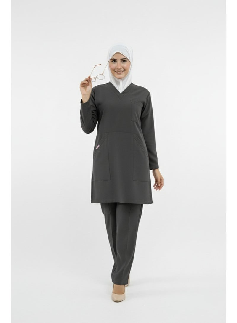 sezer Medical tunic made from cotton Lycra—comfortable, stylish, and ideal for healthcare professionals. - Image 4