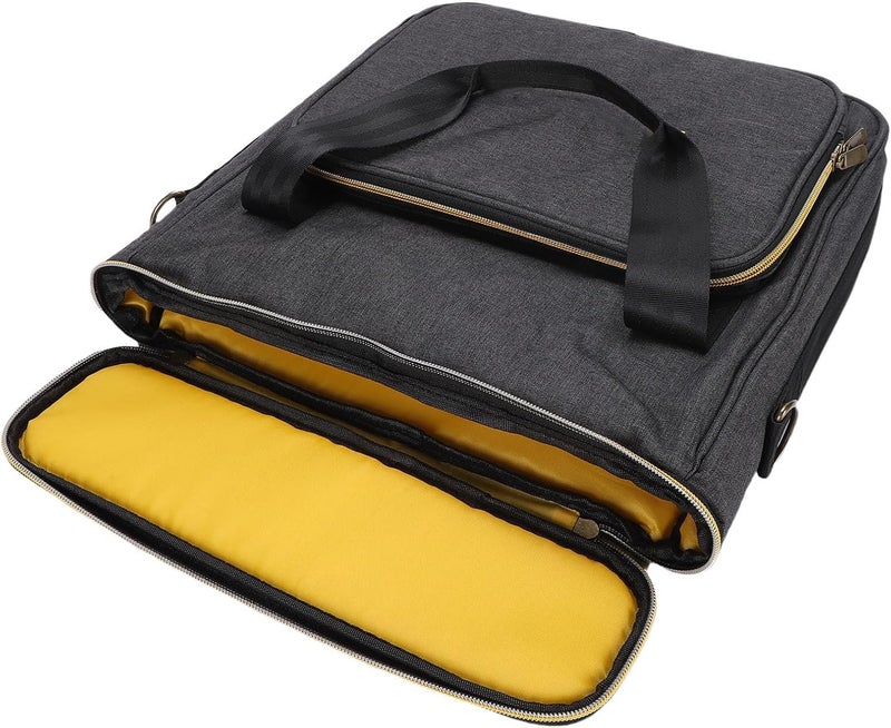 Keenso Record Carrying Bag, Cationic Fabric Storage Records with Large Capacity, Portable Design with Dividers for DJ and Travel - Image 1