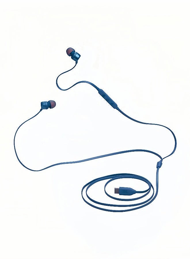 JBL Tune 310C USB-C Wired Hi-Res In-Ear Headphones - Blue - Image 5