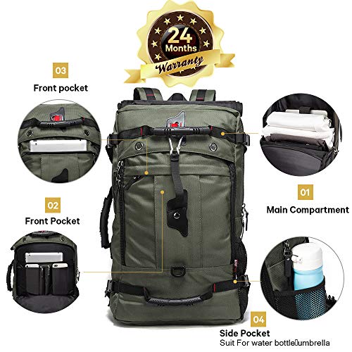 KAKA Travel Backpack, Carry On Backpack Durable Convertible Duffle Bag Fit for 17.3 Inch Laptop for Men and Women(Large 40L) - Image 4
