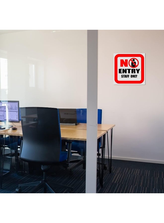 Paper Plane Design No Entry Staff Only Office Sign Board - Image 3