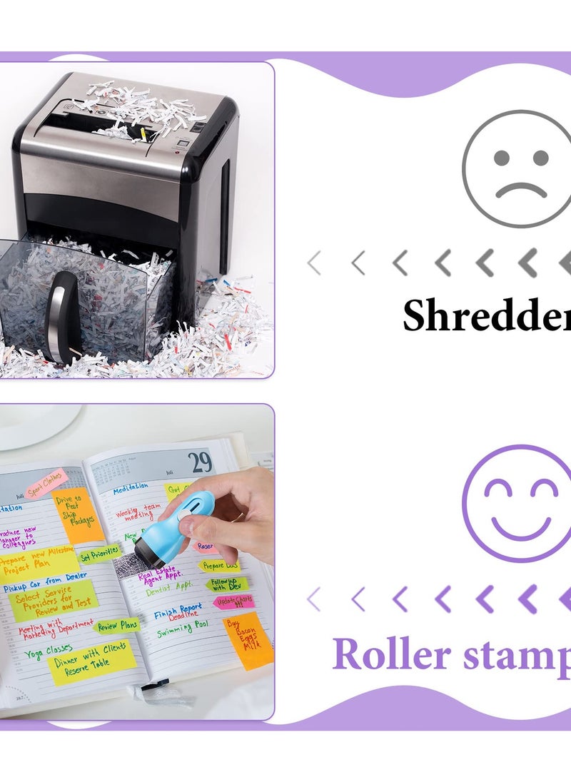 Generic - 4 Pcs Identity Protection Roller Stamps Confidential Security Roller ID Guard Roller Stamp with Retractable Box Opener, Privacy Security Ink Roller to Cover Personal Information Address Mail ID - Image 1