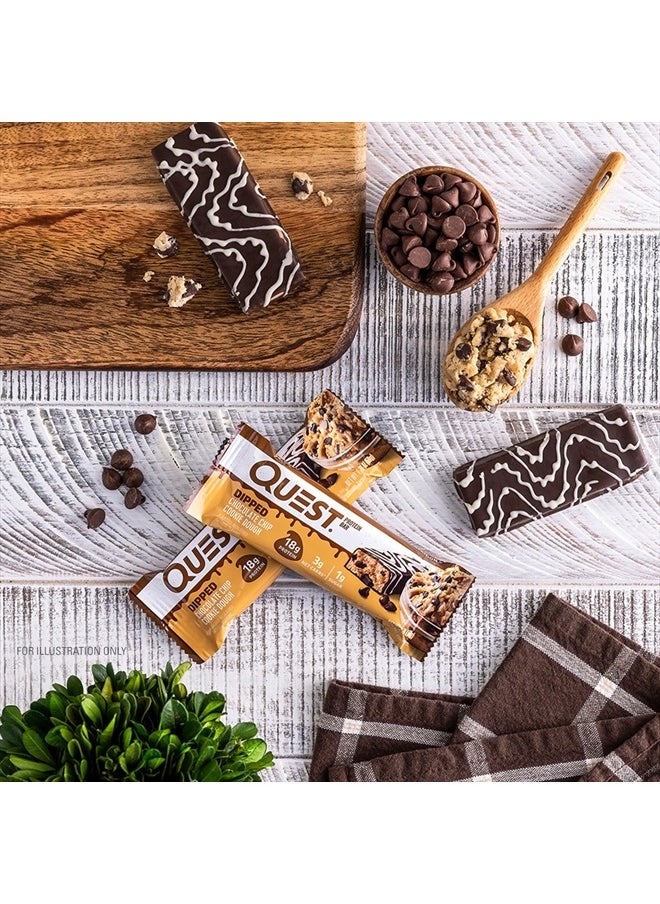 QUEST NUTRITION Dipped Chocolate Chip Cookie Dough Protein Bars, 1.76 Oz, 12 Ct  - Image 5