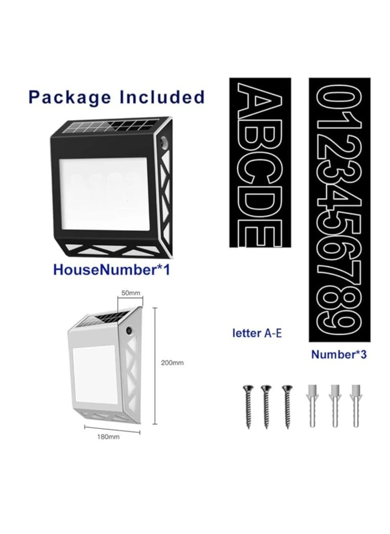 ARNOTEC Solar House Numbers Address Light Solar Powered LED House Number Sign Plaque Lamp For Outdoor Walls Courtyards Garden Streets  - Image 2