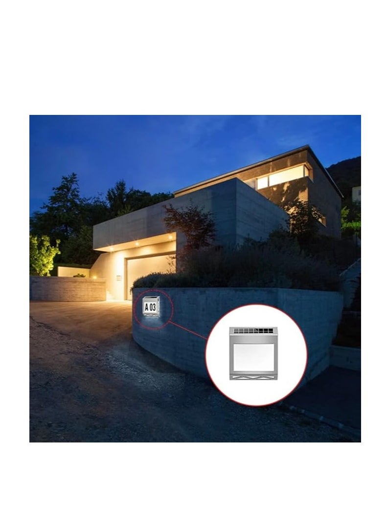 ARNOTEC Solar House Numbers Address Light Solar Powered LED House Number Sign Plaque Lamp For Outdoor Walls Courtyards Garden Streets  - Image 3
