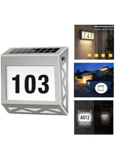 ARNOTEC Solar House Numbers Address Light Solar Powered LED House Number Sign Plaque Lamp For Outdoor Walls Courtyards Garden Streets  - Image 1