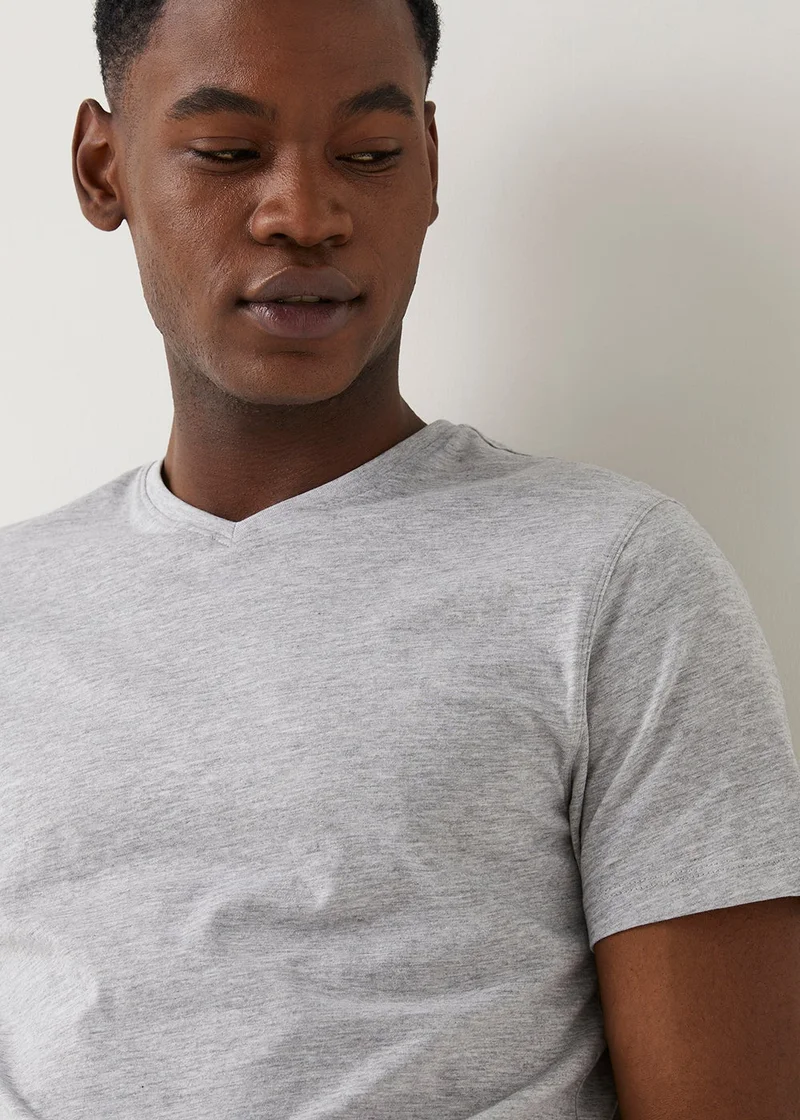 Matalan Grey Essential V-Neck T-Shirt