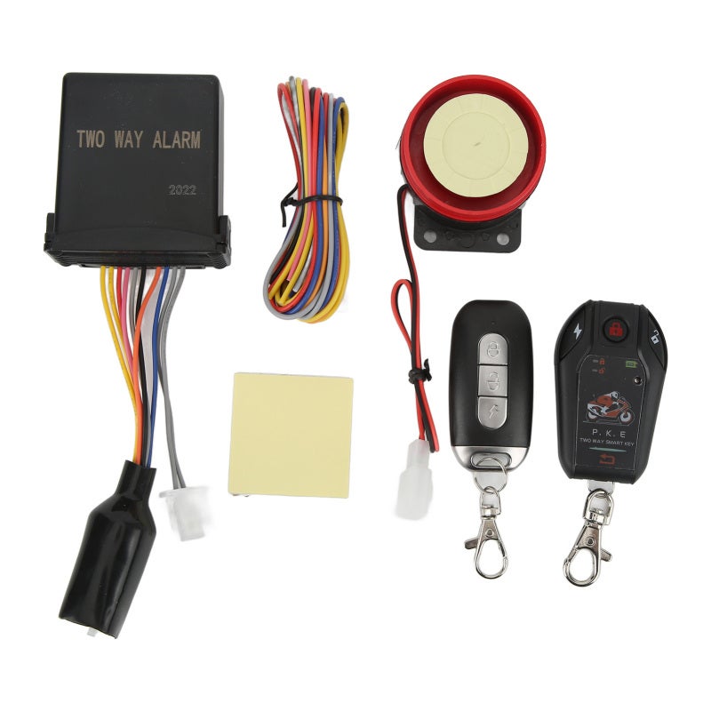 Motorcycle Alarm System 2 Way Motorcycle Security System with 125dB Speaker - Remote Engine Start Kit for Scooters ATVs Motorcycles - Image 1