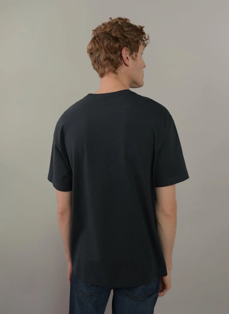 American Eagle Logo Detail Crew Neck T-Shirt