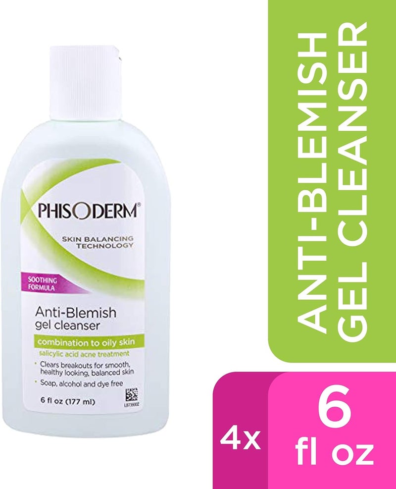 Phisoderm Anti-Blemish Gel Cleanser for Oily and Combination Skin - 6 Fl Oz - Image 3