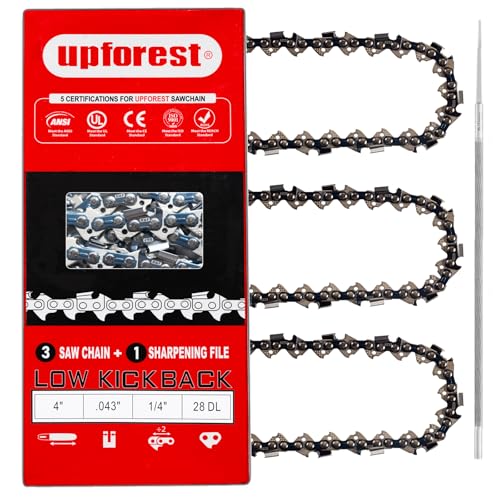 UPFOREST 4“ Chainsaw Chain Fits (71PM3 28) STIHL GTA26 Mini Chainsaw Pruner 3670-005-0028 1/4" .043"28 DL (40MTPX28) - Image 1