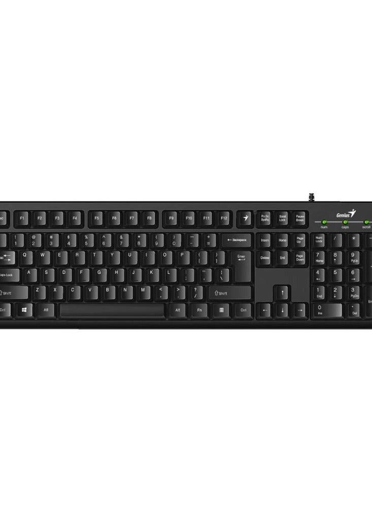 Genius Wired Keyboard features an ergonomic design and fast performance, ideal for everyday use and smooth typing. Enjoy a comfortable and reliable experience while working or playing.
