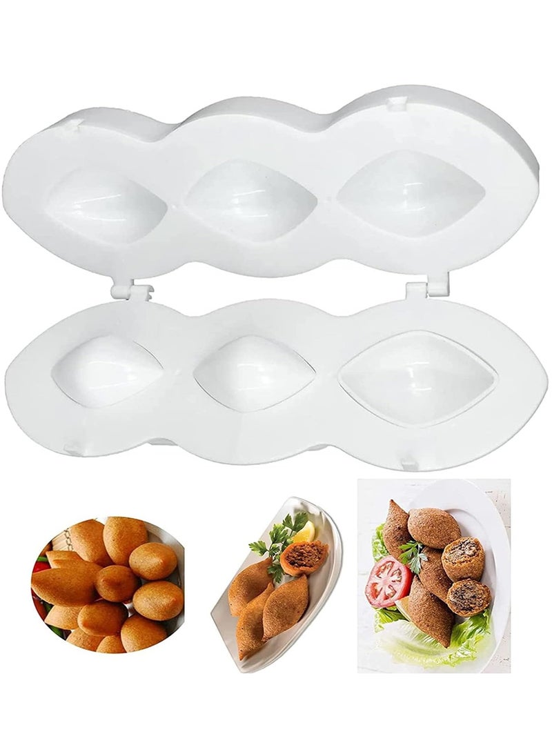 DubaiGallery Meatball Mold Kibbeh Press Mold Maker Durable DIY Plastic Manual Meatloaf Maker Press Tool, Kitchen Cooking Tools for Making Fried Kibbeh  - Image 1
