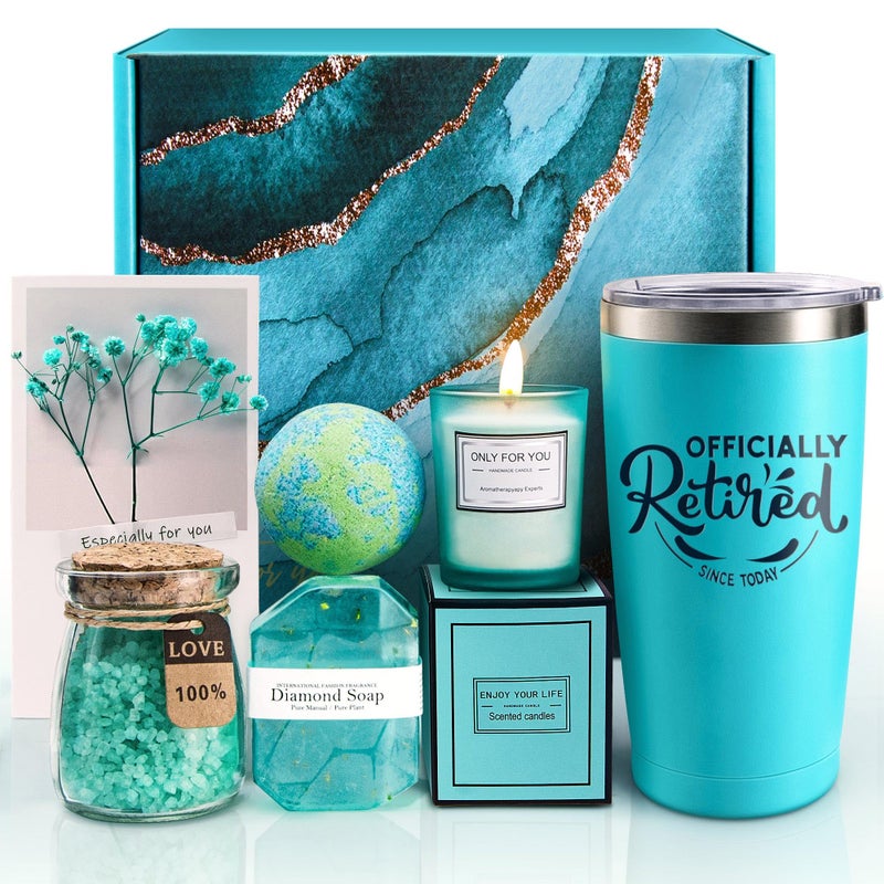 Retirement Gift for Woman Relaxing Spa Gift Basket Set Best Retirement Gift Ideas for Women Happy Retirement Gifts for Coworker Teacher Nurse Mom Grandma Boss Retirees Retired Friends