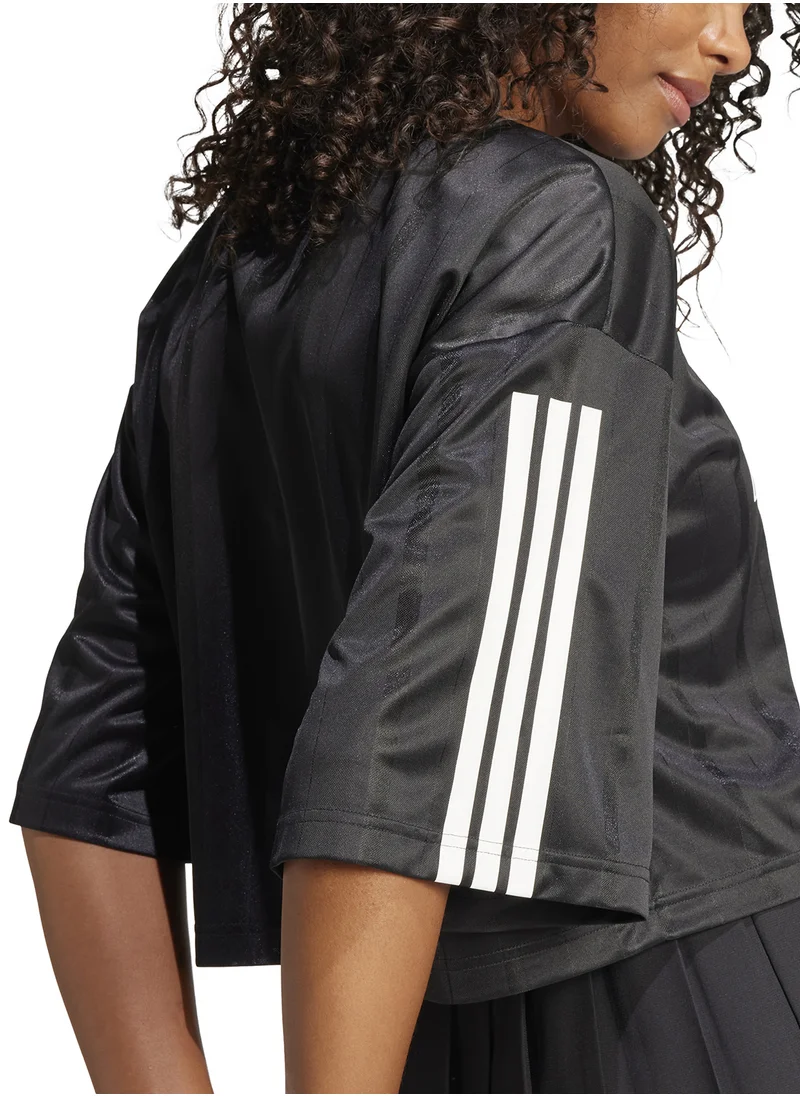 Adidas Tiro Cut 3 Stripe Oversized Mesh T-Shirt