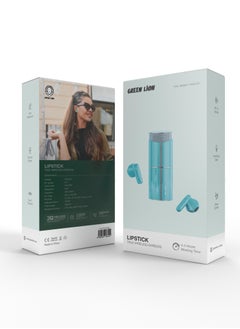 GREEN LION Lipstick True Wireless Earbuds / Shining Lipstick Earphone Design / Noise Reduction / 35mAh Earbuds Battery / 280mAh Case Battery / Support Fast Charge / IPX5 Waterproof / 4-5 Hrs Playtime / 22 Hrs with Charging Case Playtime / Hand-Free Calls / BT Version 5.3 / Stereo System / Type-C Output - Blue  - Image 4