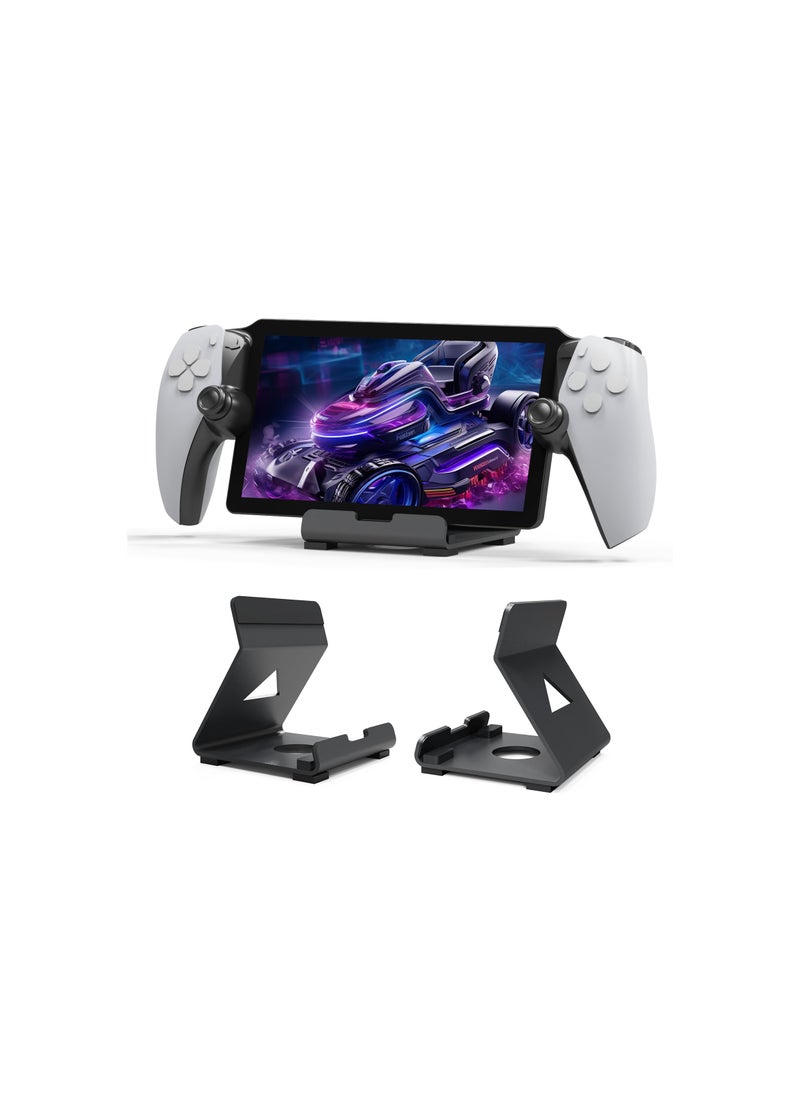 XICEN Alloy Stand Designed for Playstation Portal Handheld Console,Super Sturdy Gaming Accessories Storage Holder Stand Bracket Compatible with Switch/Steam Deck/ROG/and Mobile Phones (Black)  - Image 1