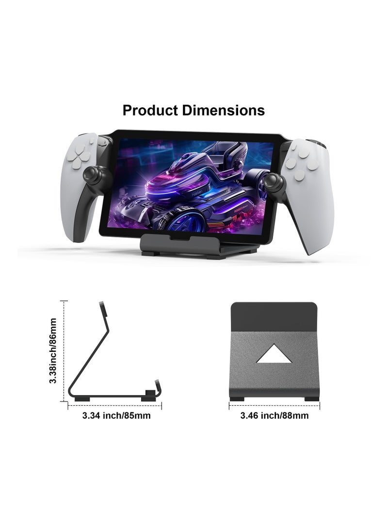 XICEN Alloy Stand Designed for Playstation Portal Handheld Console,Super Sturdy Gaming Accessories Storage Holder Stand Bracket Compatible with Switch/Steam Deck/ROG/and Mobile Phones (Black)  - Image 4