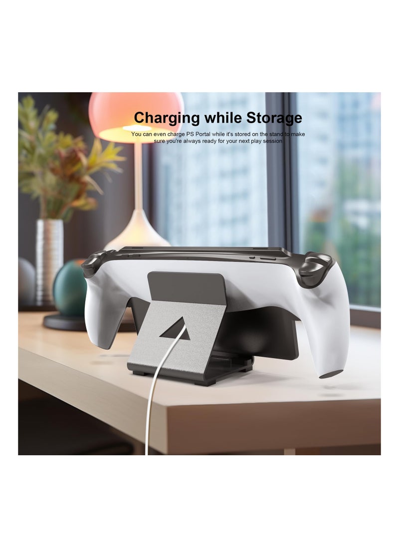 XICEN Alloy Stand Designed for Playstation Portal Handheld Console,Super Sturdy Gaming Accessories Storage Holder Stand Bracket Compatible with Switch/Steam Deck/ROG/and Mobile Phones (Black)  - Image 5