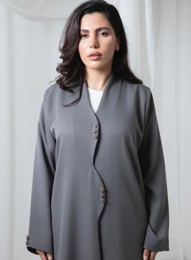 MSquare Fashion Chic Grey Elegance Abaya