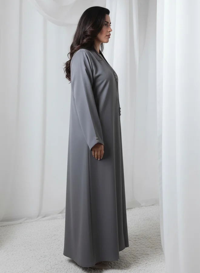 MSquare Fashion  Chic Grey Elegance Abaya for Women | Best Price UAE