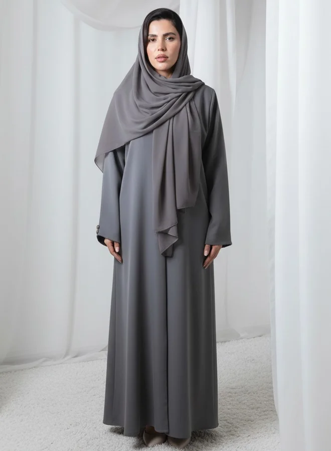 MSquare Fashion  Chic Grey Elegance Abaya for Women | Best Price UAE