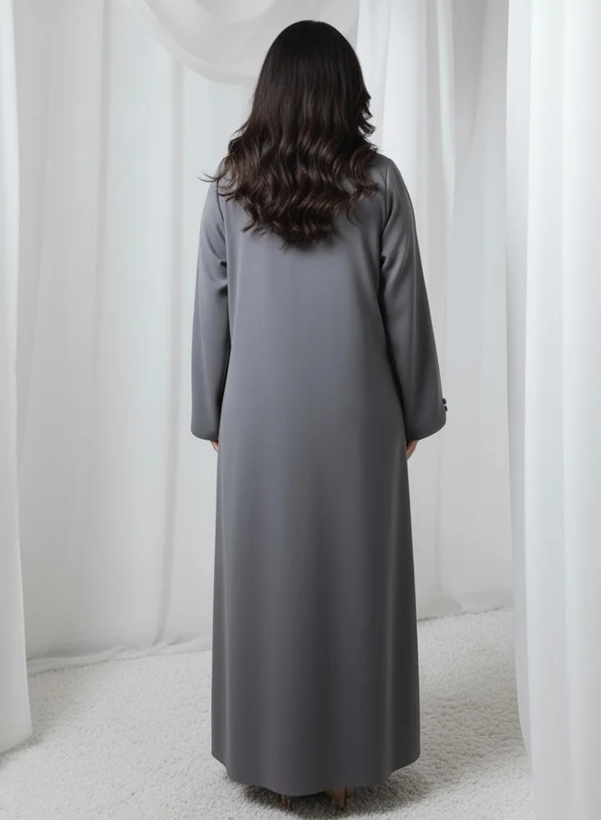 MSquare Fashion  Chic Grey Elegance Abaya for Women | Best Price UAE