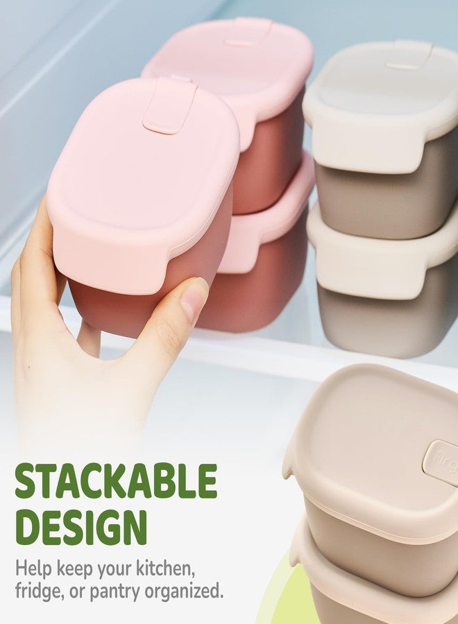 Firgi Baby Food Storage Containers - Silicone BPA Free, Airtight Lid - Microwave & Dishwasher Safe Baby Food Container - Reusable Containers with Lids - Kids Meal Prep Container - Image 5