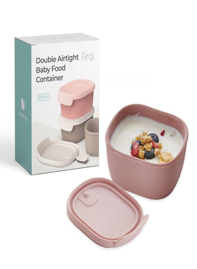 Firgi Baby Food Storage Containers - Silicone BPA Free, Airtight Lid - Microwave & Dishwasher Safe Baby Food Container - Reusable Containers with Lids - Kids Meal Prep Container - Image 1