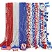 EOBOH 100PCS 4th of July Necklace 16 Kinds Fourth of July Beads Necklace Bulk Independence Day Red Blue White Stars USA Flags Pendant Beads Patriotic Bulk for Parade Party Celebration Favors - Image 3
