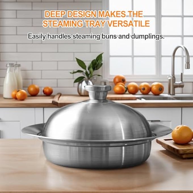 سلة طهي بالبخار للوعاء مقاس 11 بوصة من الفولاذ المقاوم للصدأ، سلة طهي بالبخار للمطبخ، السلطعون، جراد البحر، المعكرونة، البيض، المحار، الخضار، البروكلي، المأكولات البحرية، الذرة، البطاطس - Image 4