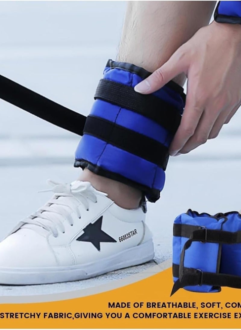 Festive Gallery Adjustable Ankle Weights for Women and Men, Ankle Wrist Weight Durable Practical Hands or Feet Wear Resistant, Walking Jogging Gymnastics Aerobics Enthusiasts Muscle Training (3 kg x 2Nos) - Image 4