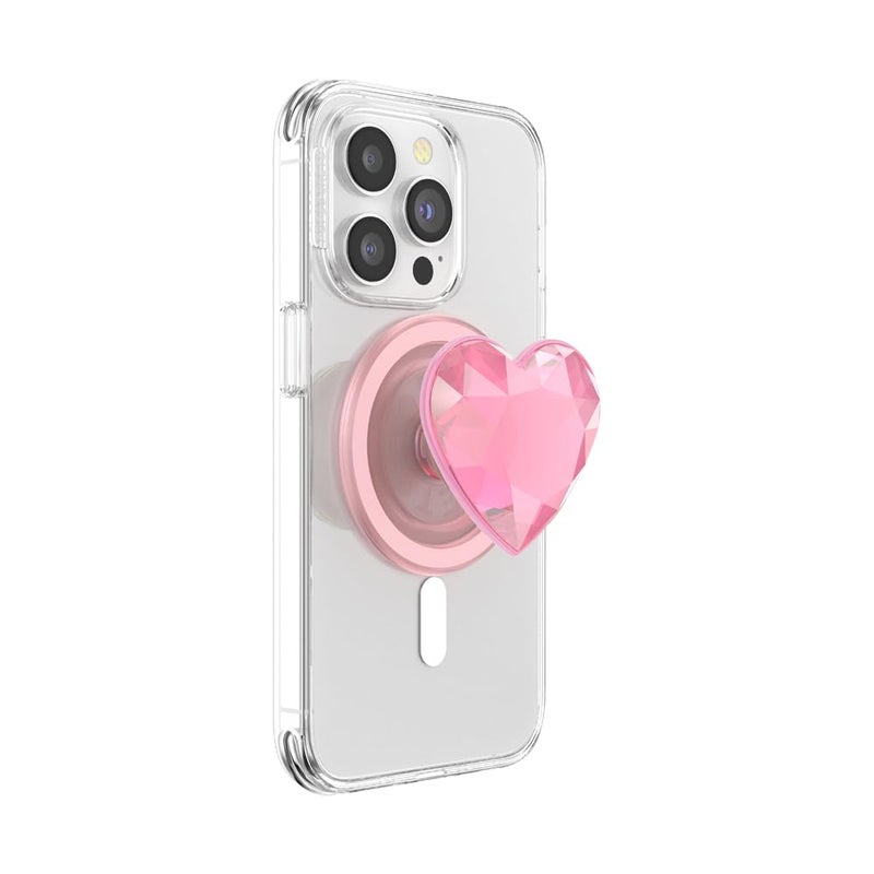 PopSockets Phone Grip for MagSafe, Magnetic Holder, Phone Stand, Gold - Heart of Gold (Gold PopOut) - Image 1