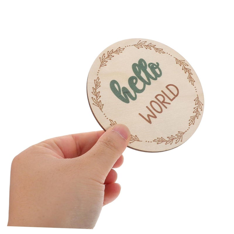 1set Cards Dual Sided Wooden Growth Discs Numbers For Newborn Photography Monthly Multi Functional Props - Image 4