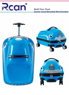Rcan 20 Inch Cute Kids 2 In 1 Ride-On Cartoon Suitcase Hand Luggage Cabin Boarding Luggage for Boy Girl School Weekend Travel Carry On Case Bag Box with Universal Wheel Kids Luggage Travel Suitcase  - Image 2