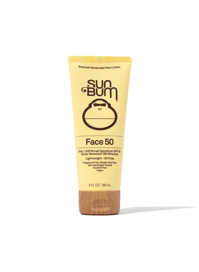 Sun Bum Sun Bum Original Spf 50 Sunscreen Face Lotion | Vegan And Reef Friendly (Octinoxate & Oxybenzone Free) Broad Spectrum Fragrance-Free Moisturizing Uva/Uvb Sunscreen With Vitamin E , Yellow , 3 Oz - Image 1