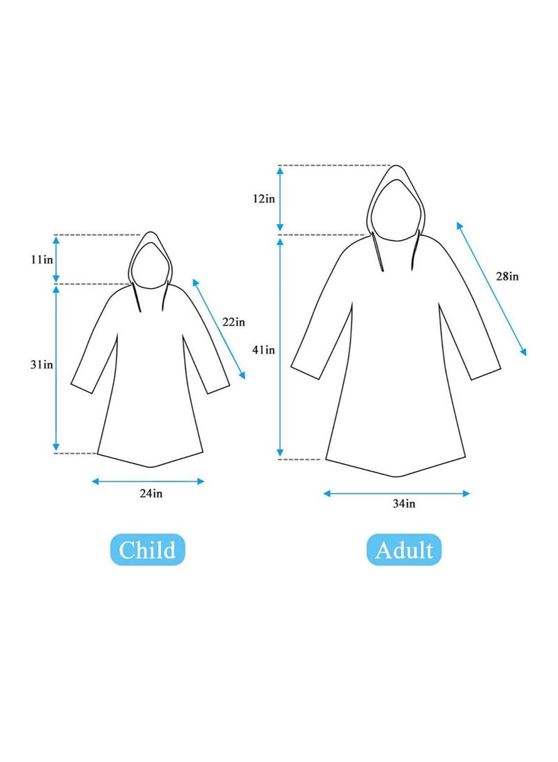 SYOSI Rain Ponchos Family Pack   12 Pack Emergency Waterproof Ponchos for Kids Adults, Assorted Colors, 0.03mm Thickness, Disposable Emergency Ponchos for Family Travel, Camping, Hiking, Fishing - Image 4
