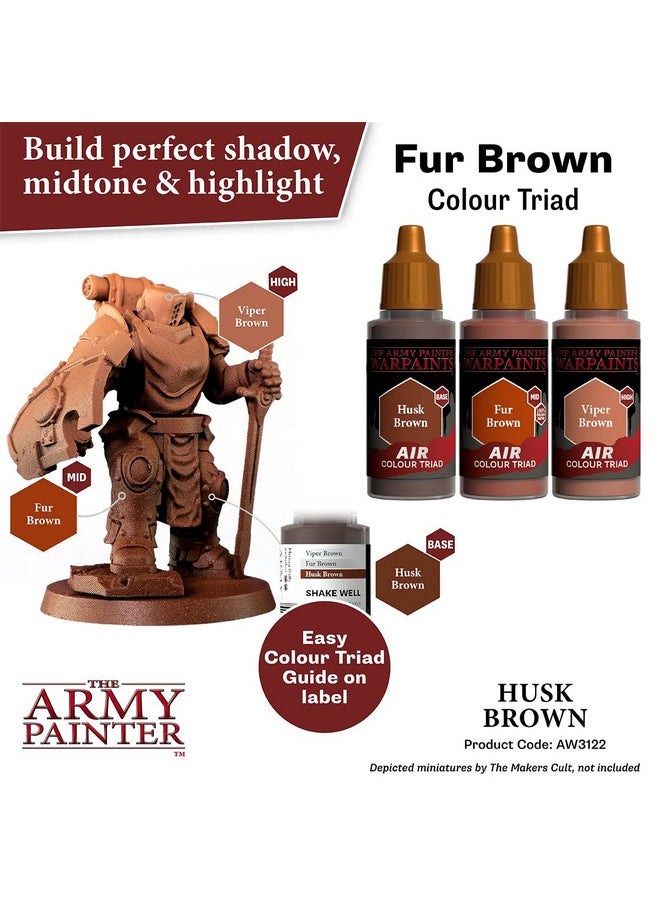 The Army Painter The Army Painter Warpaints Air - Non-Toxic Water Based Airbrush paint - acrylic paint and primer for Tabletop Roleplaying, Boardgames, and Wargames Miniature Model Painting (Husk Brown)  - Image 3