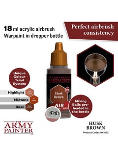 The Army Painter The Army Painter Warpaints Air - Non-Toxic Water Based Airbrush paint - acrylic paint and primer for Tabletop Roleplaying, Boardgames, and Wargames Miniature Model Painting (Husk Brown)  - Image 2